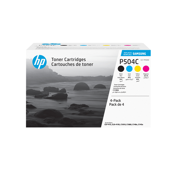 HP P504C Black Cyan Yellow Magenta Toner Cartridges CLT P504C SU400-00001a WW