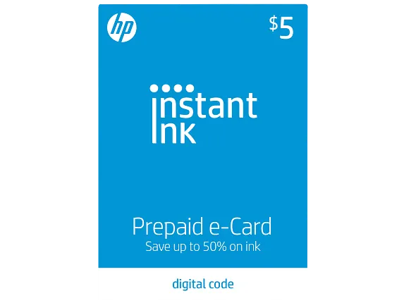 Ink Supplies, HP Instant Ink Prepaid eCode ($5), 3YN14AN