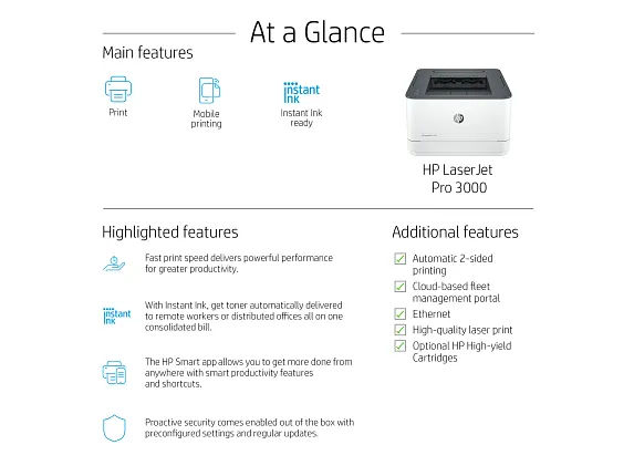 Series 6 of 8 Laser Multifunction Printers, HP LJ Pro MFP 3101fdw Wireless Printer with Fax Certified Refurbished