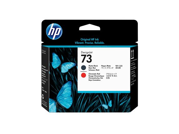 HP 73 Matte Black and Chromatic Red DesignJet Printhead, CD949A