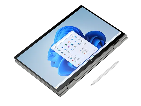 Series 8 of 8 HP Home Laptop PCs, HP Envy x360 2-in-1 Laptop 15, Windows 11 Home, 15.6", Touch screen, Intel® Core™ Ultra 7, 16GB RAM, 1TB SSD, FHD, Mineral silver