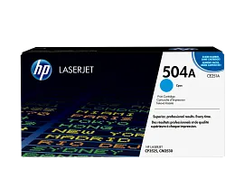HP 504A Cyan Original LaserJet Toner Cartridge, CE251A