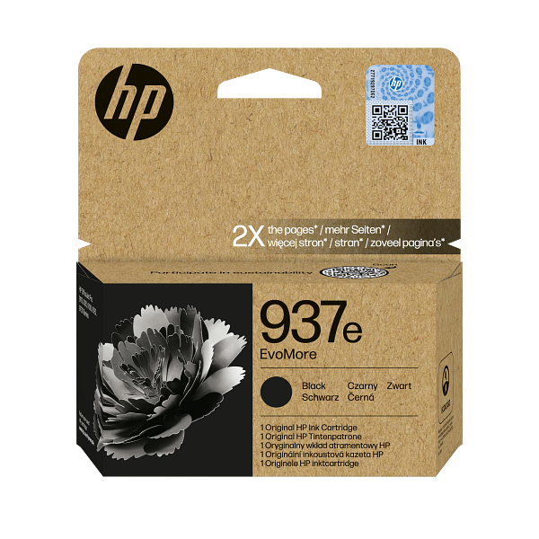 HP 937e EvoMore Black Original Ink Cartridge 4S6W9-80008 4S6W9NE