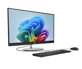 HP All-in-One Desktop Next Gen AI 27-ct2075m PC, Windows 11 Home, 27", AMD Ryzen™ AI 7, 16GB RAM, 512GB SSD, FHD, Jet black