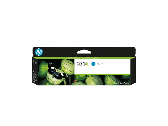 Ink Supplies, HP 971XL High Yield Cyan Original Ink Cartridge, CN626AM