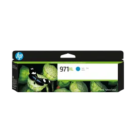HP 971XL High Yield Cyan Original Ink Cartridge, CN626AM