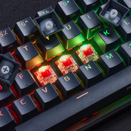 HP 4P5D6AA HyperX Alloy Origins 65 – mechanikus Gaming billentyűzet – HX Red (amerikai kiosztás)