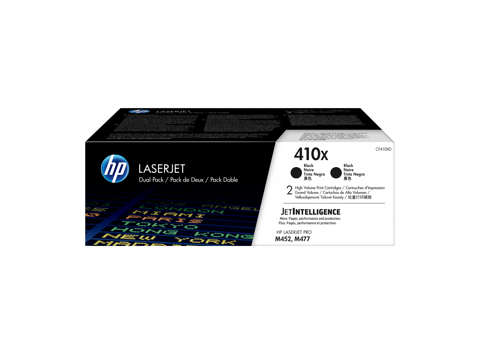 HP 410X Lot de 2 cartouches de toner noir haute capacité d'origine LaserJet, par - Photo 1/6