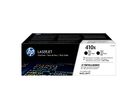 HP 410X 2-pack High Yield Black Original LaserJet Toner Cartridges, CF410XD