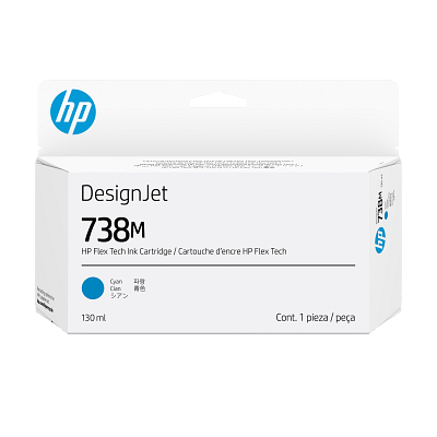 HP 738M 130-ml Cyan DesignJet Ink Cartridge