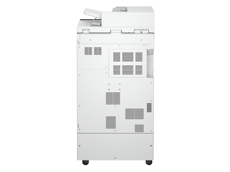 HP LaserJet Enterprise MFP 8601dn Printer Moonstone AtmosphereBlue Catalog VisID GrayBG Rear