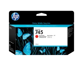 HP 745 130-ml DesignJet Chromatic Red Ink Cartridge, F9K00A