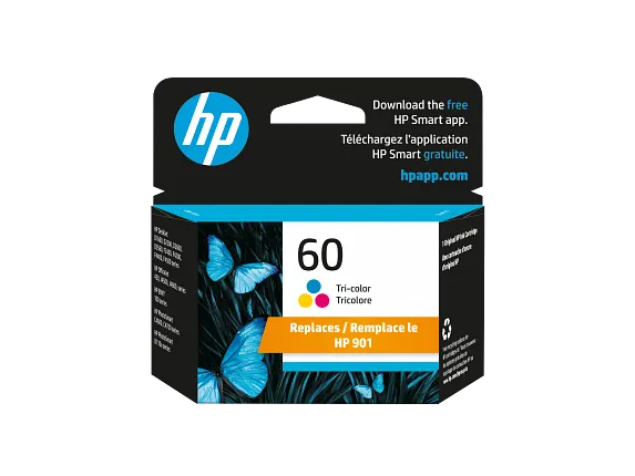 Ink Supplies, HP 60 Tri-color Original Ink Cartridge, CC643WN#140