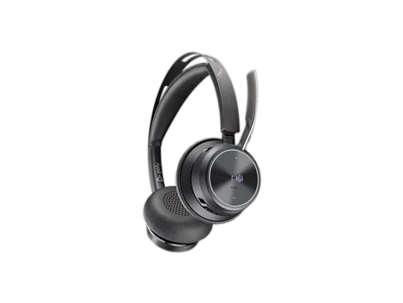 Poly Voyager Focus 2 Microsoft Teams Certified USB-C-C Headset +USB-C/A Adapter +Charging Stand