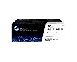 HP 83A 2-pack Black Original LaserJet Toner Cartridges, CF283AD