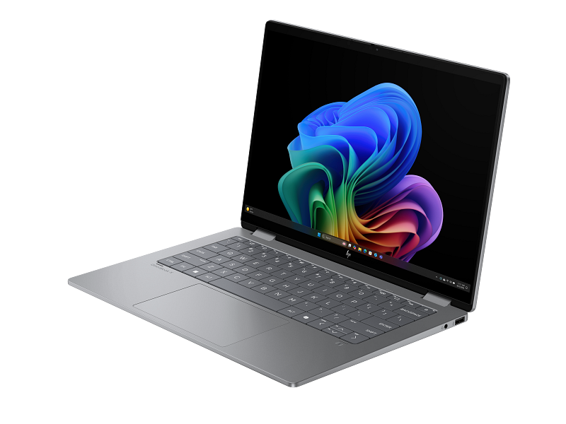 25C1 HP OmniBook X Flip 14 inch 2-in-1 Laptop Next Gen AI PC Meteor Silver T IR Cam nonSD nonFPR Cop