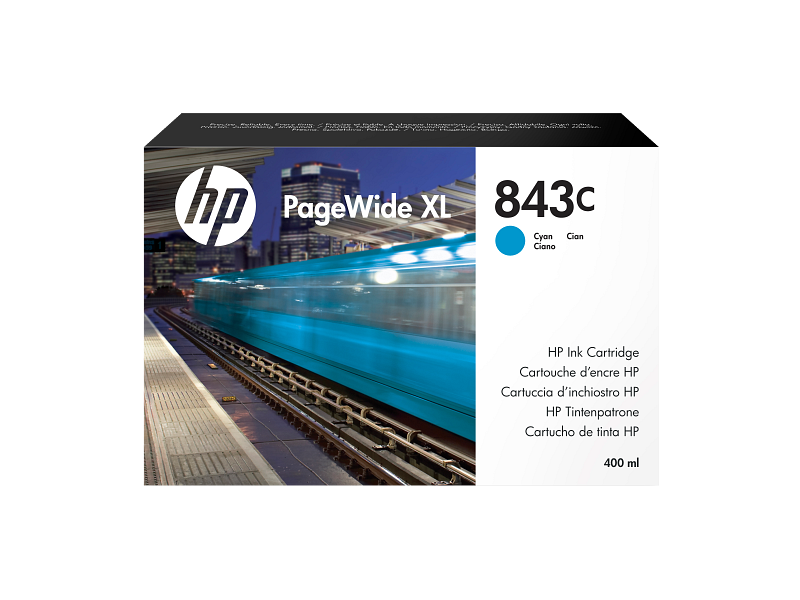 HP 843C 400-ml Cyan PageWide XL Ink Cartridge | HP® Philippines