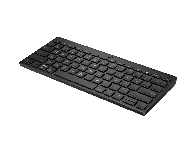 22C2 HP 350 Compact Multi-Device Bluetooth Keyboard Front Left
