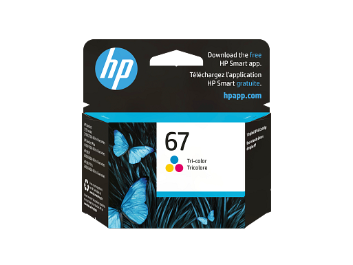 HP 67 Tri-color Original Ink Cartridge, 3YM55AN#140