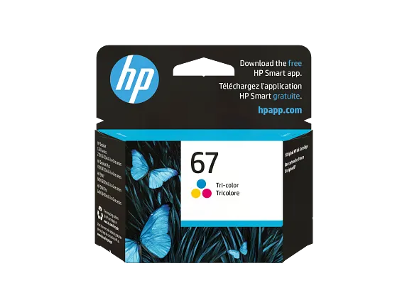 Ink Supplies, HP 67 Tri-color Original Ink Cartridge, 3YM55AN#140