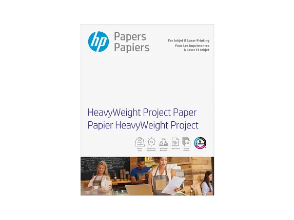 HP Business Papers, HP HeavyWeight Project Paper, Matte, 40 lb, 8.5 x 11 in. (216 x 279 mm), 250 sheets Z4R14A