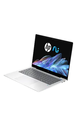 HP OmniBook X Laptop 14, Windows 11 Home, 14", Touch screen, Qualcomm® X Plus, 16GB RAM, 1TB SSD, 2.2K, Glacier silver