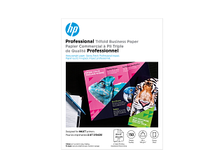 HP Professional Tri-Fold Business Paper, Glossy, 48 lb, 8.5 x 11 in. (216 x 279 mm), 150 sheets 4WN12A - Img_Center_320_240
