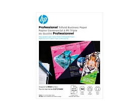 HP Professional Tri-Fold Business Paper, Glossy, 48 lb, 8.5 x 11 in. (216 x 279 mm), 150 sheets 4WN12A