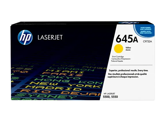 HP® 645A Yellow LaserJet Toner Cartridge (C9732A)