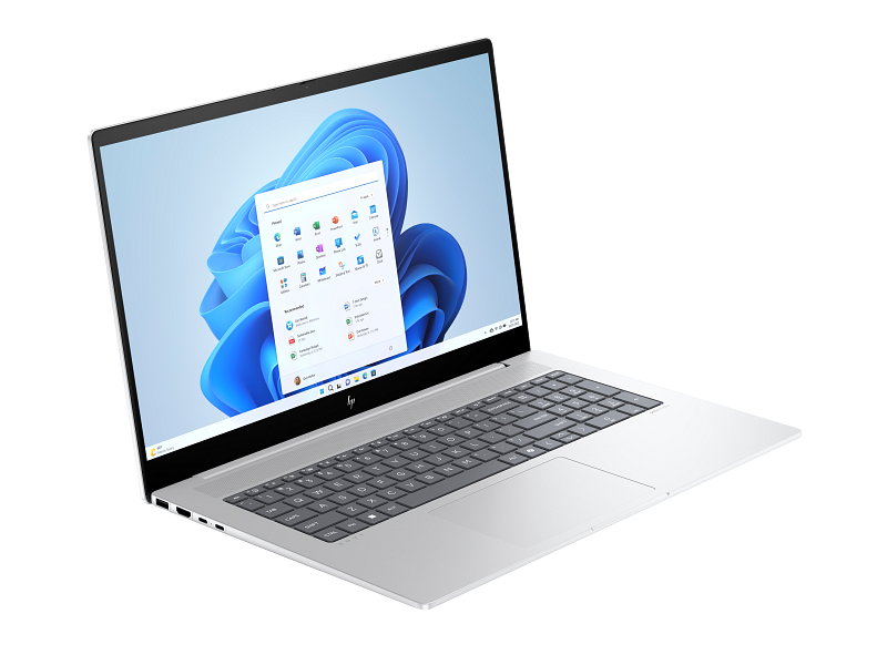 24C1-HP-Envy-17 Glacier Silver T IR cam nonFPR Win11 Core Set FrontRight WhiteBG