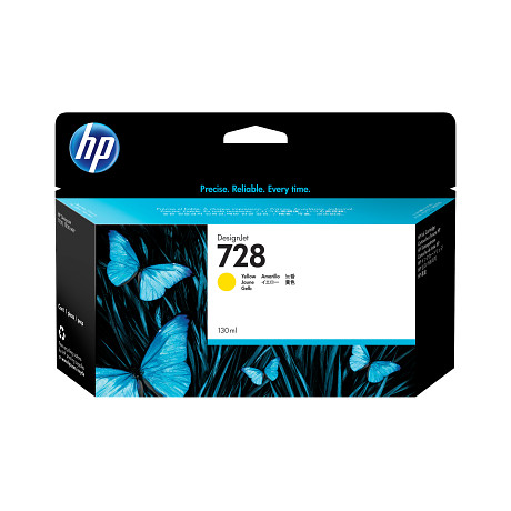 HP 728 F9J65A 130 ml-es sárga DesignJet T730 T830 tintapatron