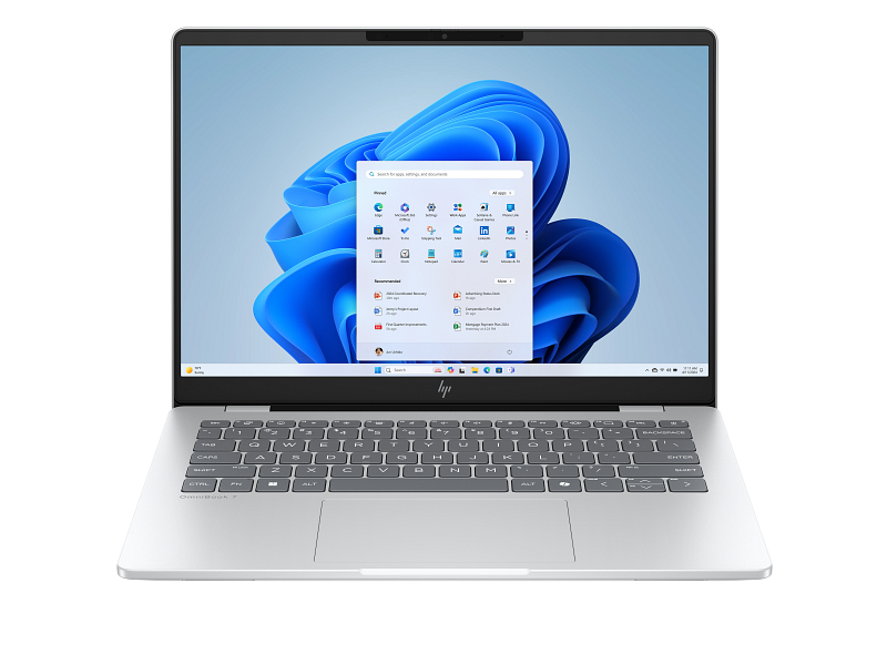 HP OmniBook 7 14 inch Laptop AI PC 14-fr0000 Glacier Silver Catalog Image
