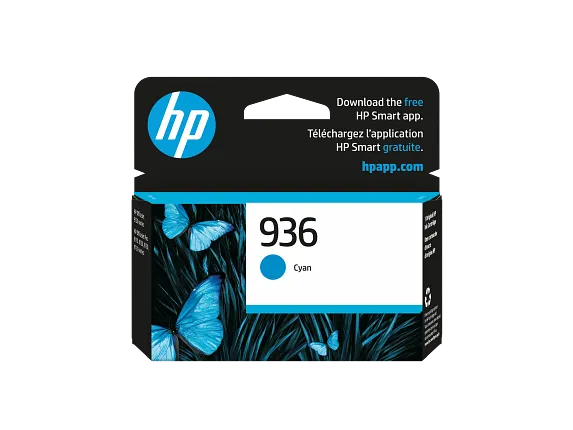 Ink Supplies, HP 936 Cyan Original Ink Cartridge, 4S6U9LN