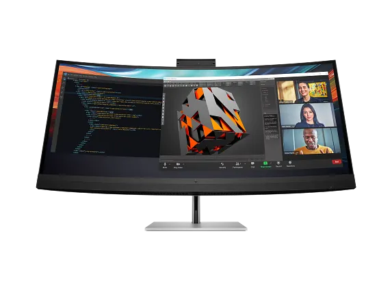 Hp series 7 pro 740pm | 39,7" 5k2k wuhd ips | ukrivljen | thunderbolt 3 | 4k kamera | poslovni monitor 1 Hp series 7 pro 740pm ukrivljen 39,7-palčni wuhd monitor sprednji pogled