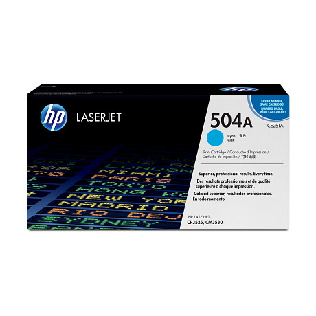 HP 504A CE251A Ciánkék toner / festékkazetta Color Laserjet CP3525 és CM3530 nyomtatókhoz (7000 old.)