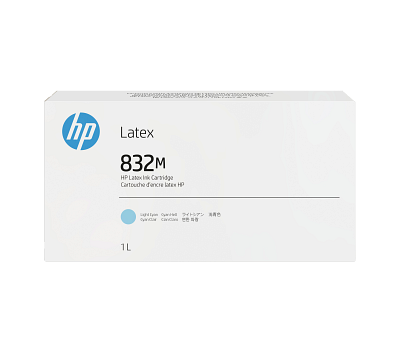 HP 832M 1-liter Light Cyan Latex Ink Cartridge