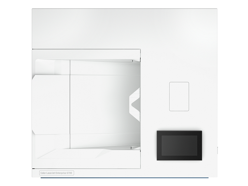 HP Color LaserJet Enterprise DN 6701 Transactional AtmosphereBlue Catalog VisID WhiteBG TopDown