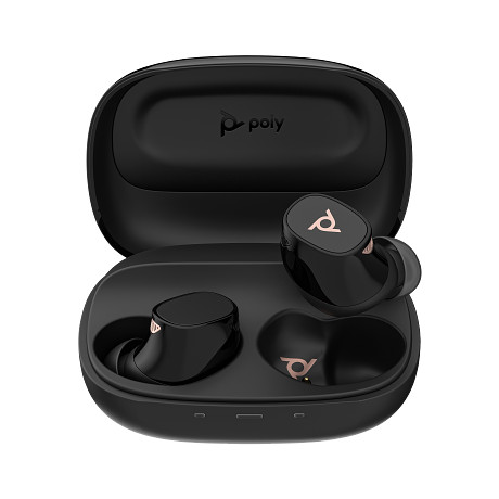 HP 946C3AA Poly Voyager Free 20 Black Earbuds +Basic Charge Case
