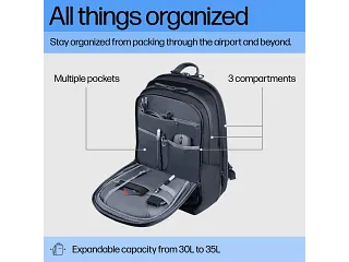 HP Travel Plus 30L 17-inch Laptop Backpack HP Travel Plus 30L 17-inch Laptop Backpack