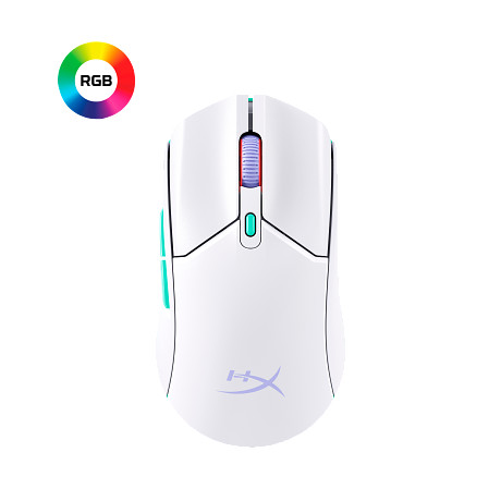HP 8R2E7AA HyperX Pulsefire Haste 2 Core vezeték nélküli – gamer egér (fehér/zöld/lila)