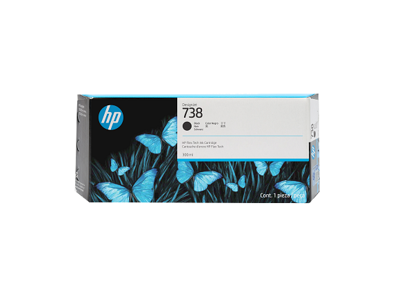 Photos - Ink & Toner Cartridge HP 738 300-ml Black DesignJet Ink Cartridge, 498N8A 498N8A