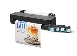 HP DesignJet T210 24” Large Format Poster Printer & Plotter, Up to 1 Year of Ink Included, Easy Click to Print Posters with Professional Quality