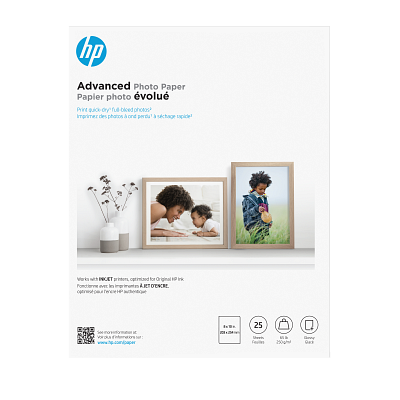 HP Advanced Photo Paper Glossy 65 lb 8 x 10 in. (203 x 254 mm) 25 sheets