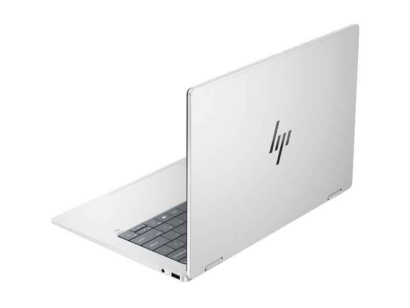 HP OmniBook X Flip 14 inch 2-in-1 Laptop Next Gen AI PC 14-fm0000_Product_Glacier silver_Product Only_Rear facing מחשב נייד OmniBook X Flip 2-in-1 Next Gen AI&nbsp;14-fm0006nj&nbsp;מבית HP