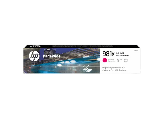 HP PageWide Supplies, HP 981X High Yield Magenta Original PageWide Cartridge, L0R10A