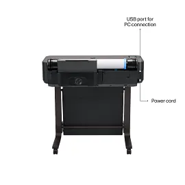 HP DesignJet T630 Large Format 24" Plotter Printer – Fast, Precise CAD & Poster Printer with Auto Sheet Feeder, Media Bin & Stand