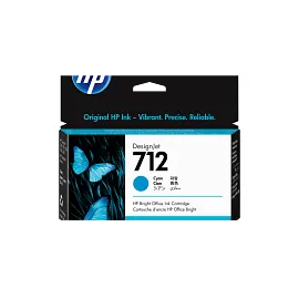 HP 712 29ml Cyan DesignJet Ink Cartridge, 3ED67A