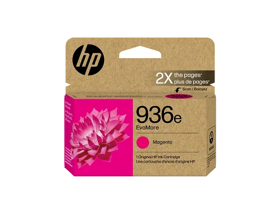 Ink Supplies, HP 936e EvoMore Magenta Original Ink Cartridge, 4S6V4LN
