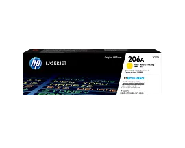 HP 206A Yellow Original LaserJet Toner Cartridge, W2112A