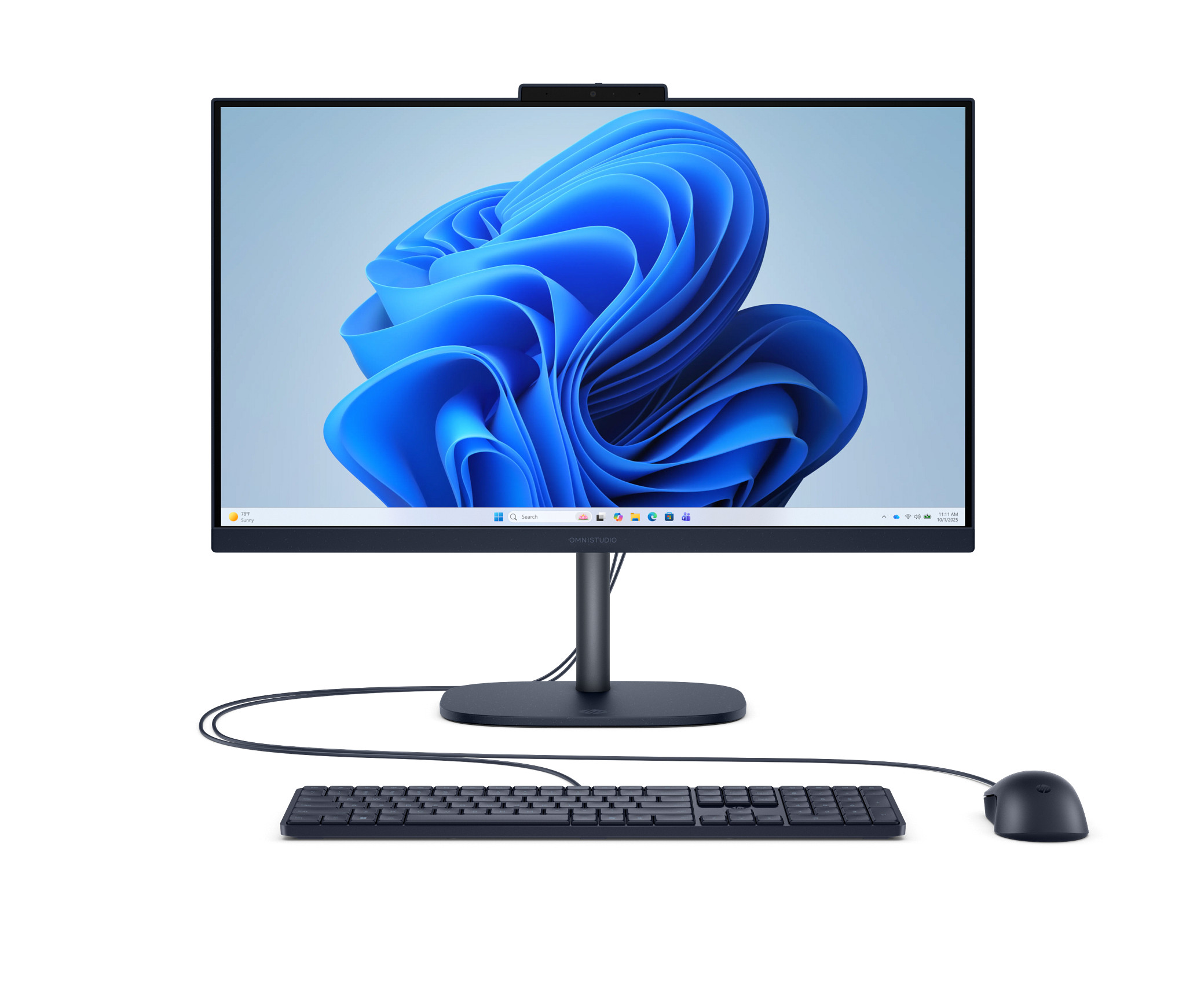 HP OmniStudio All-in-One Desktop 24-cv0575m PC, Windows 11 Home, 23.8", AMD Ryzen™ 5, 16GB RAM, 1TB SSD, FHD, Denim blue